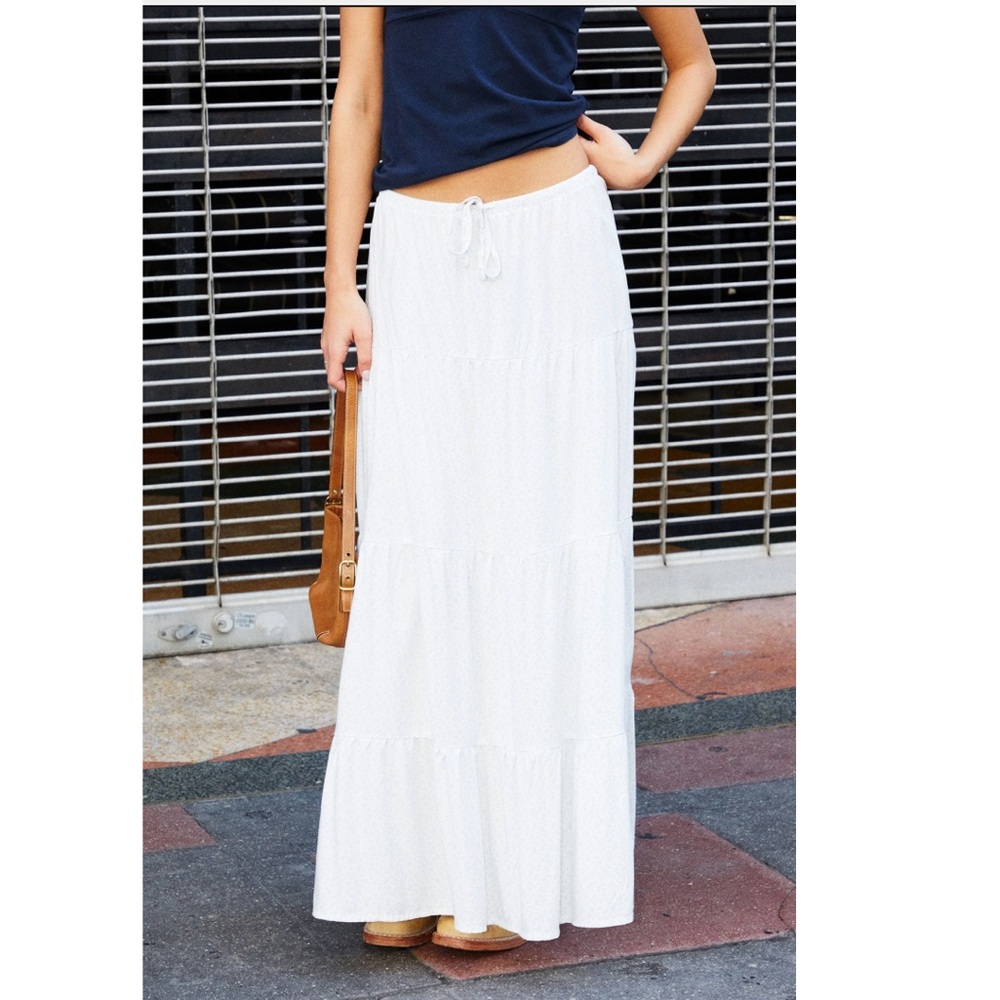 Brandy Melville Cream Midi Skirt
